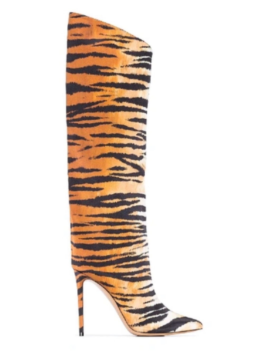 Alexandre Vauthier Alex tiger print satin boots